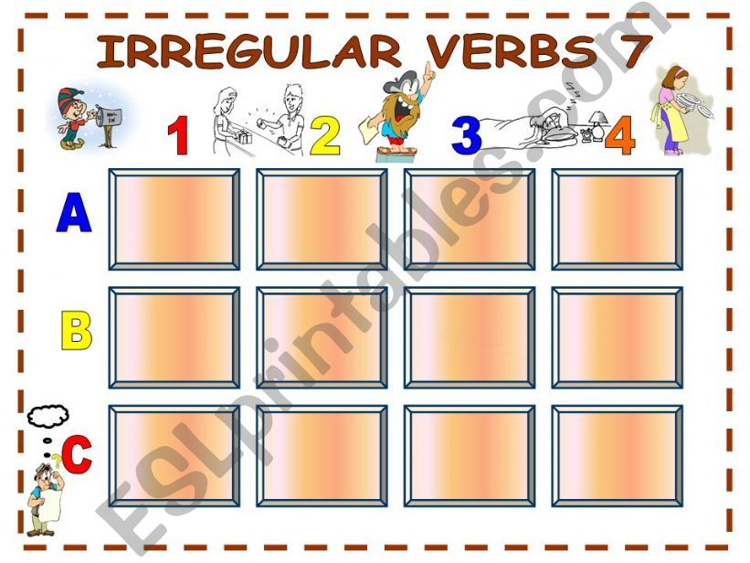 Irregular Verbs - Memory Game - Part 7