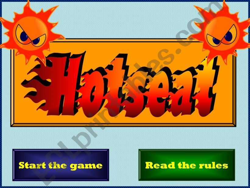 ESL - English PowerPoints: Hotseat game (A game to practice vocabulary)