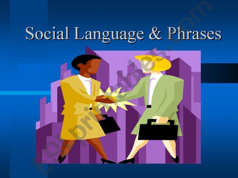 Social Language and Phrases powerpoint