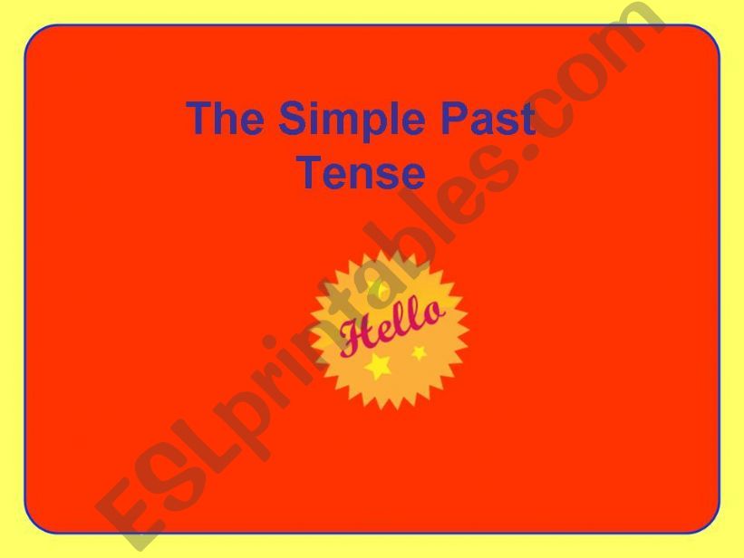 Simple past powerpoint