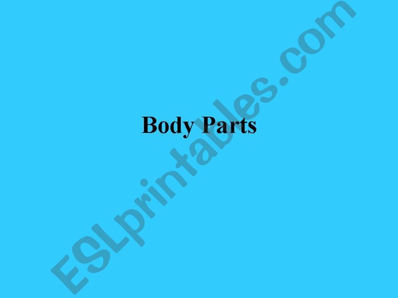 Body parts powerpoint