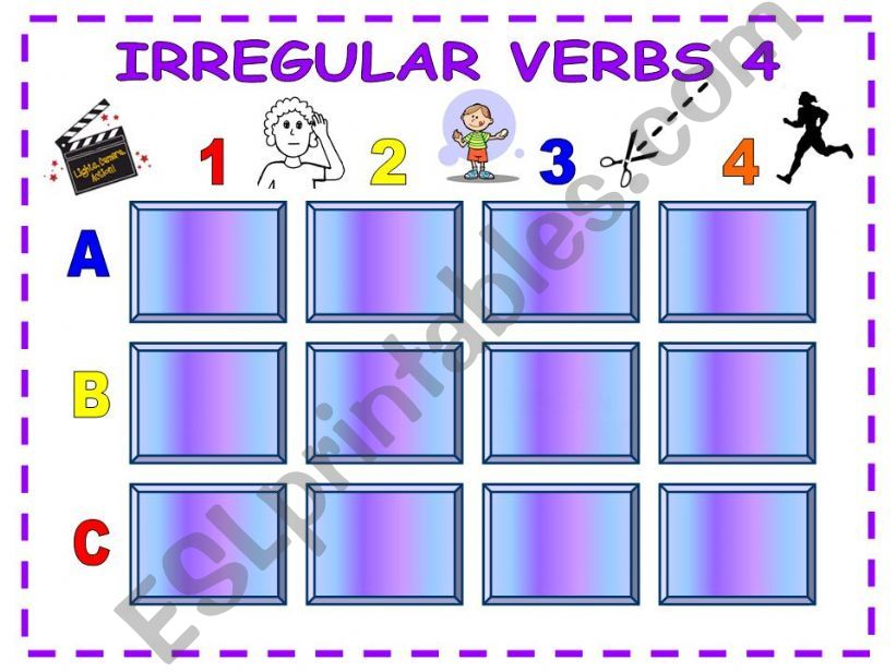 Irregular Verbs - Memory Game - Part 4
