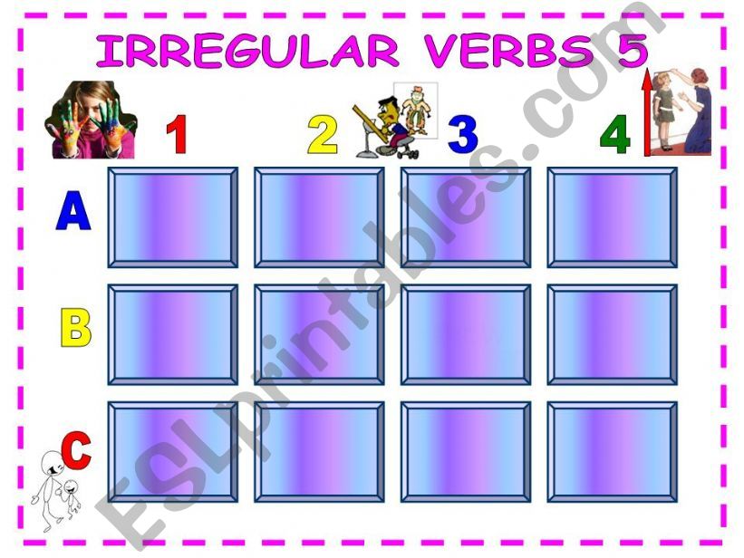 Irregular Verbs - Memory Game - Part 5