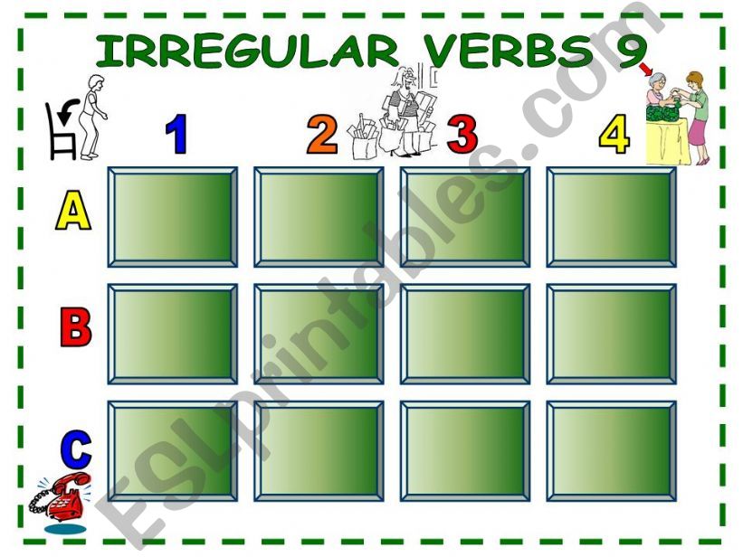 Irregular Verbs - Memory Game - Part 9