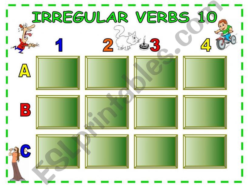 Irregular Verbs - Memory Game - Part 10