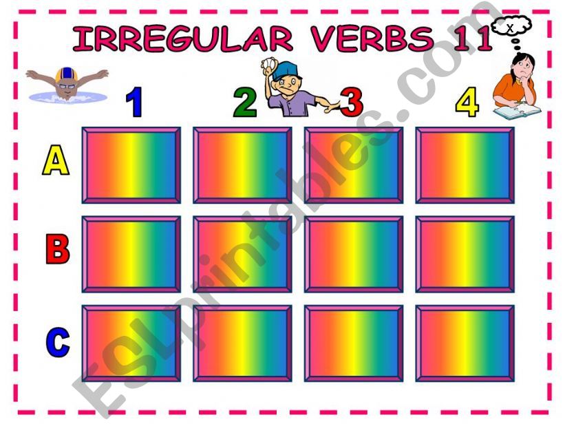 Irregular Verbs - Memory Game - Part 11