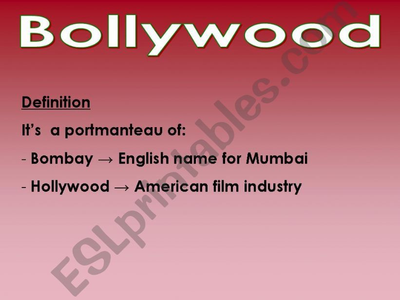 Bollywood powerpoint