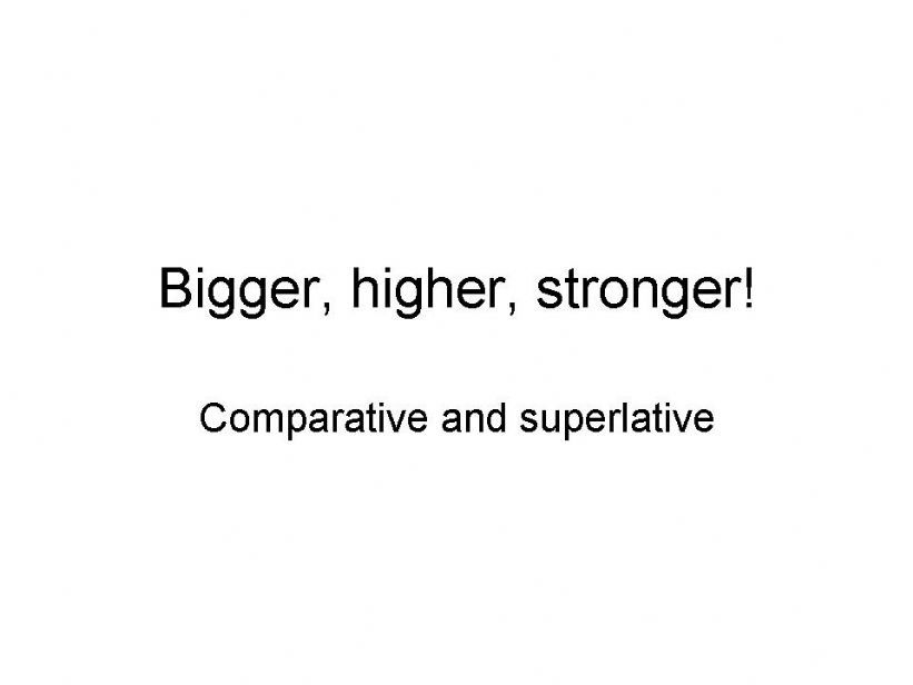 comparatives and superlatives powerpoint