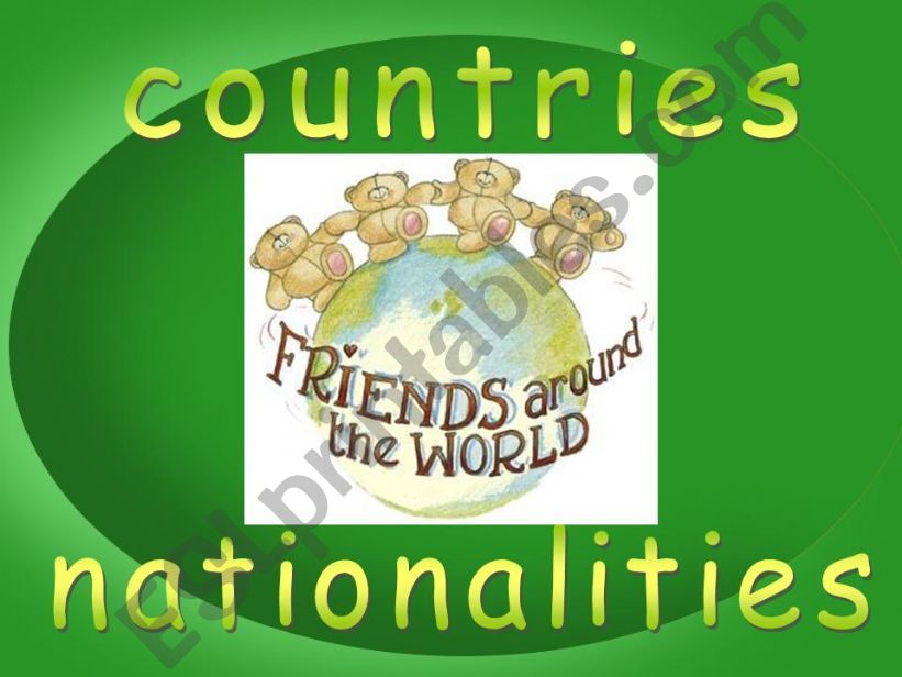 Countries and nationalities powerpoint