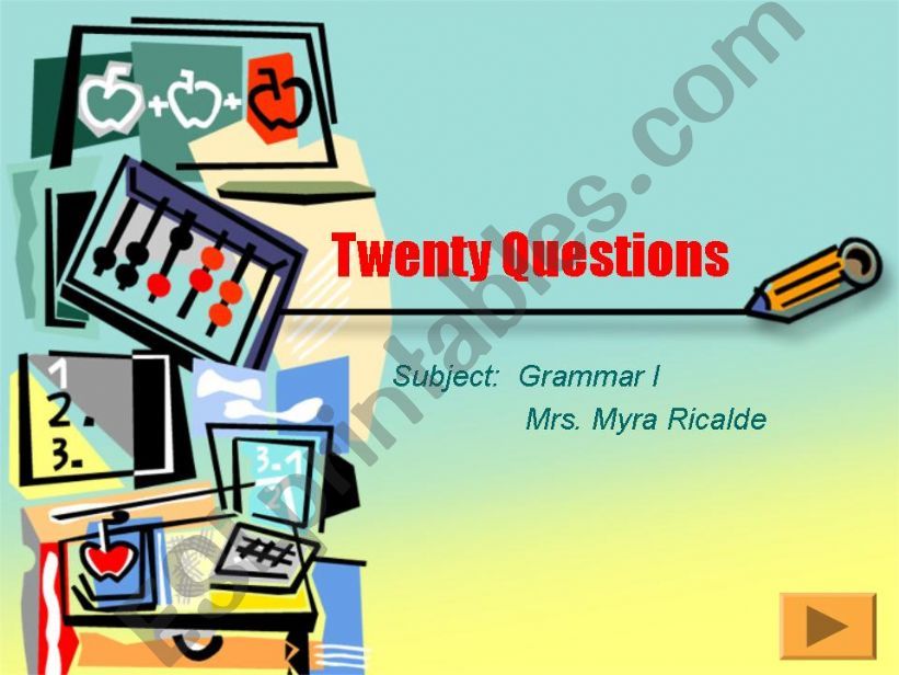 Twenty Questions powerpoint