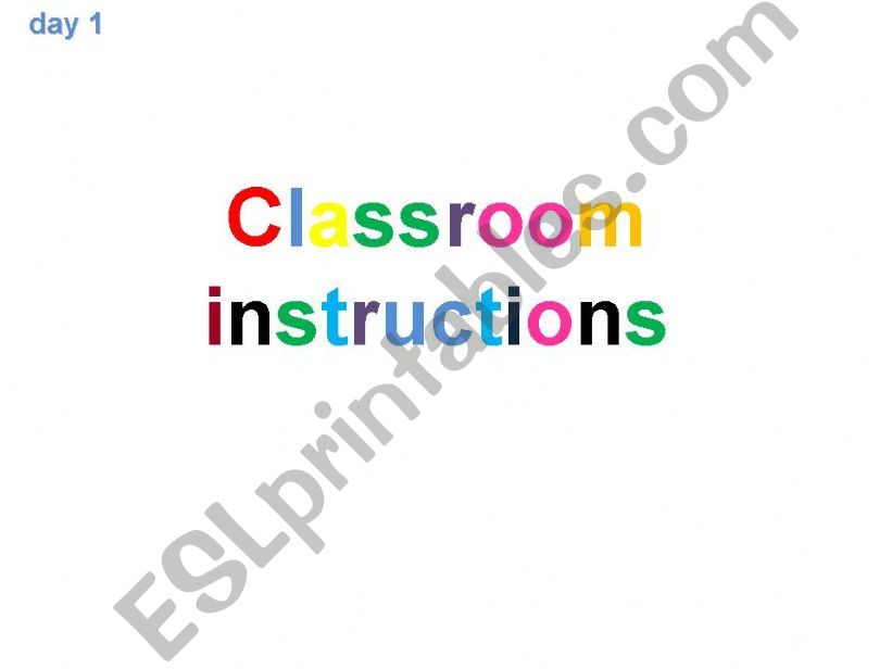 CLASSROOM INSTRUCTIONS powerpoint