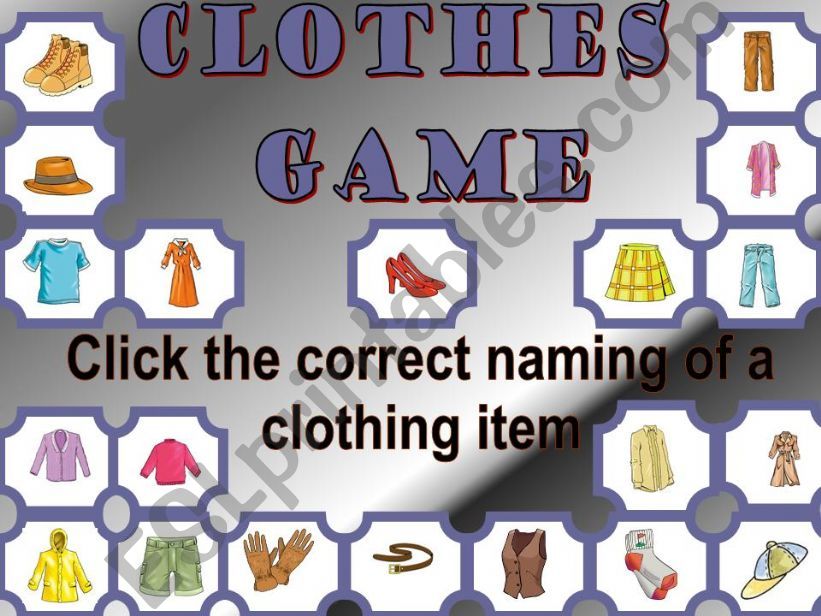Clothes Game powerpoint