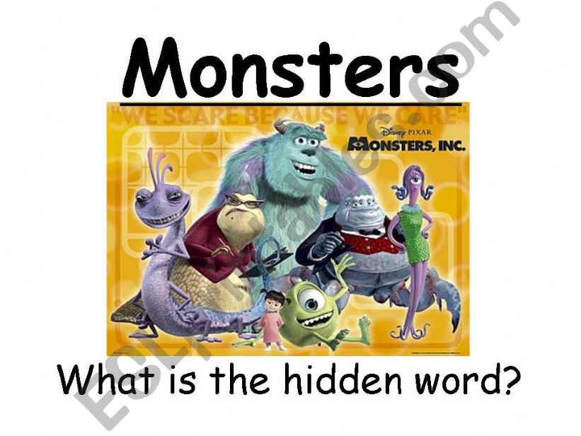 Monsters powerpoint