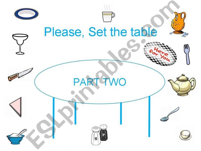 Set the table Game Part 2 powerpoint