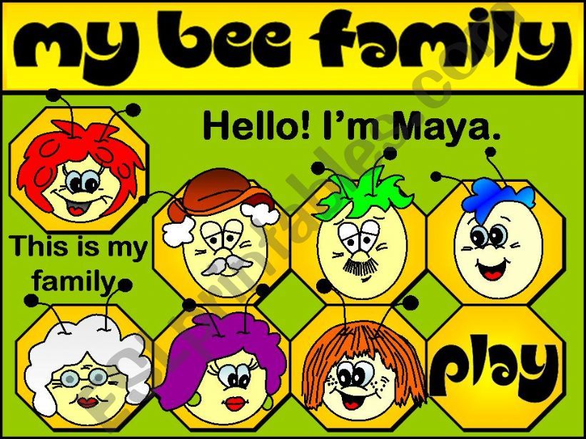 My Bee Family - game powerpoint