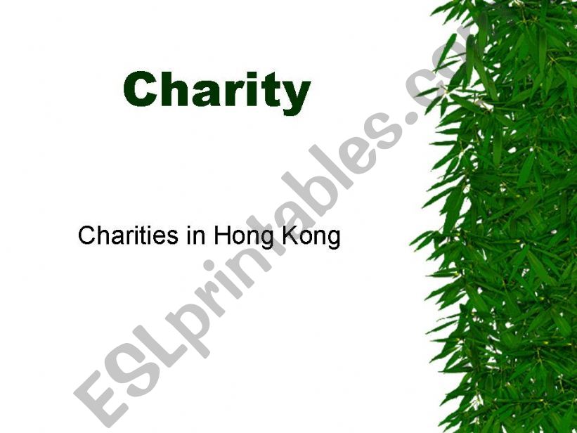 Charities powerpoint