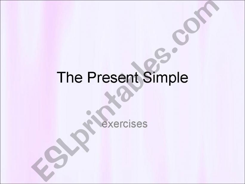 Present Simple exercises powerpoint