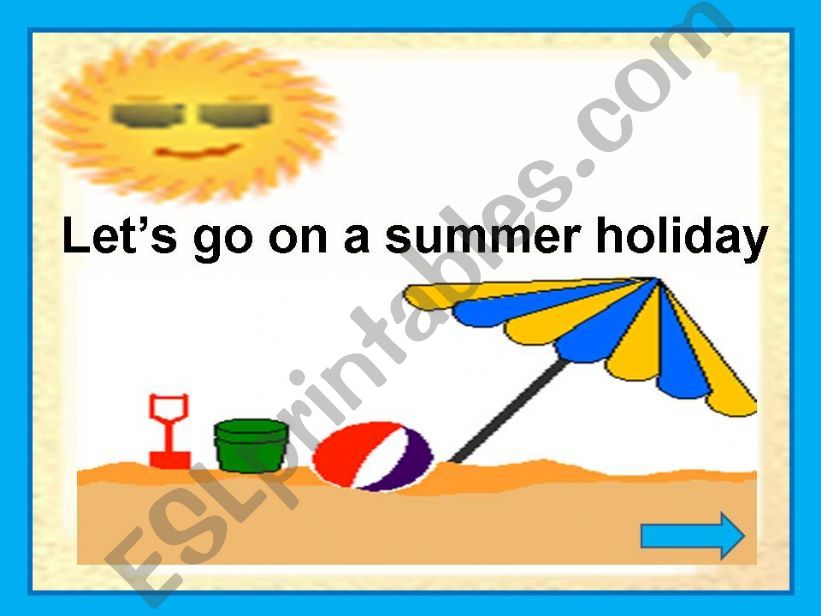 Lets go on a summer holiday powerpoint