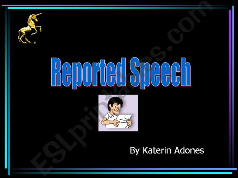 REPORTED SPEECH powerpoint