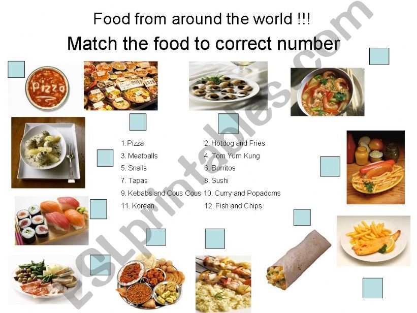 FOOD FROM AROUND THE WORLD!! powerpoint