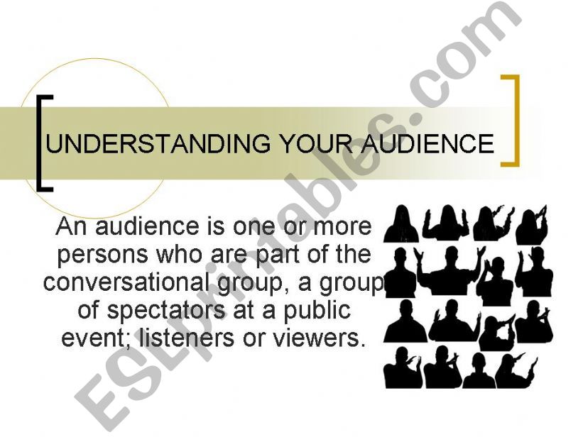 Understanding your audience powerpoint