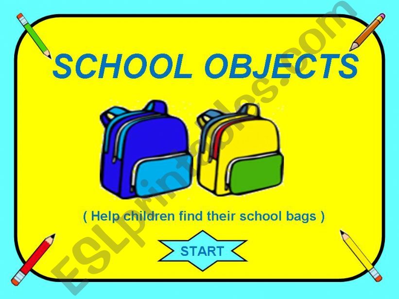 SCHOOL OBJECTS powerpoint