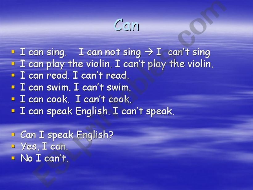 verb I can  powerpoint