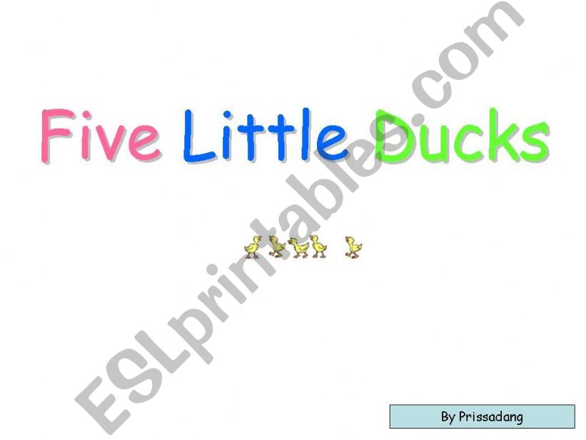 Five Little Ducks powerpoint