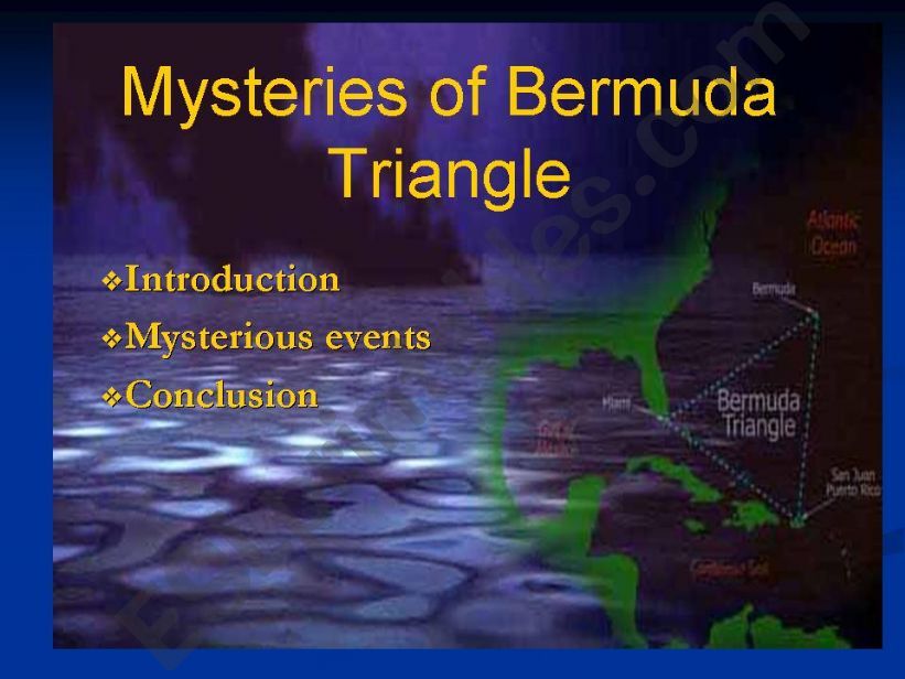 Mysteries of Bermuda Triangle powerpoint