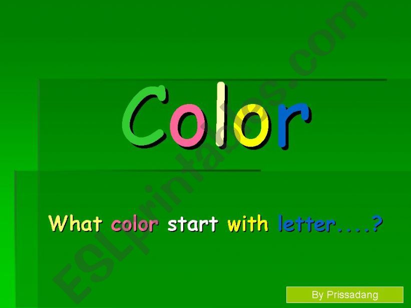 Alphabet with Colors... powerpoint