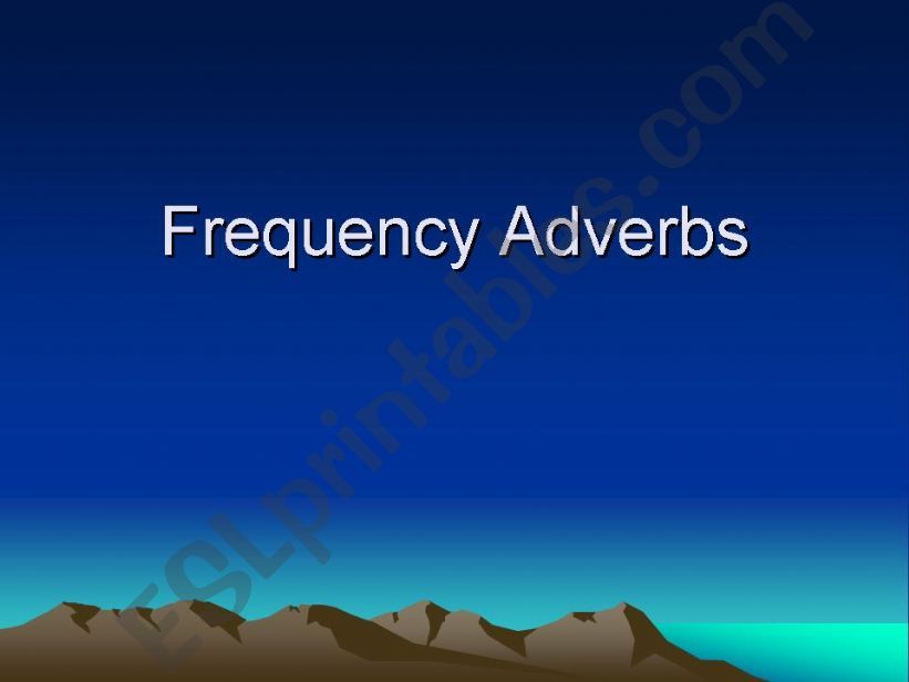 Frequency Adverbs powerpoint