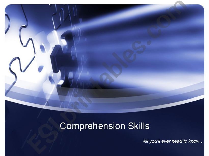 GCE O Level Compre Skill Set  powerpoint