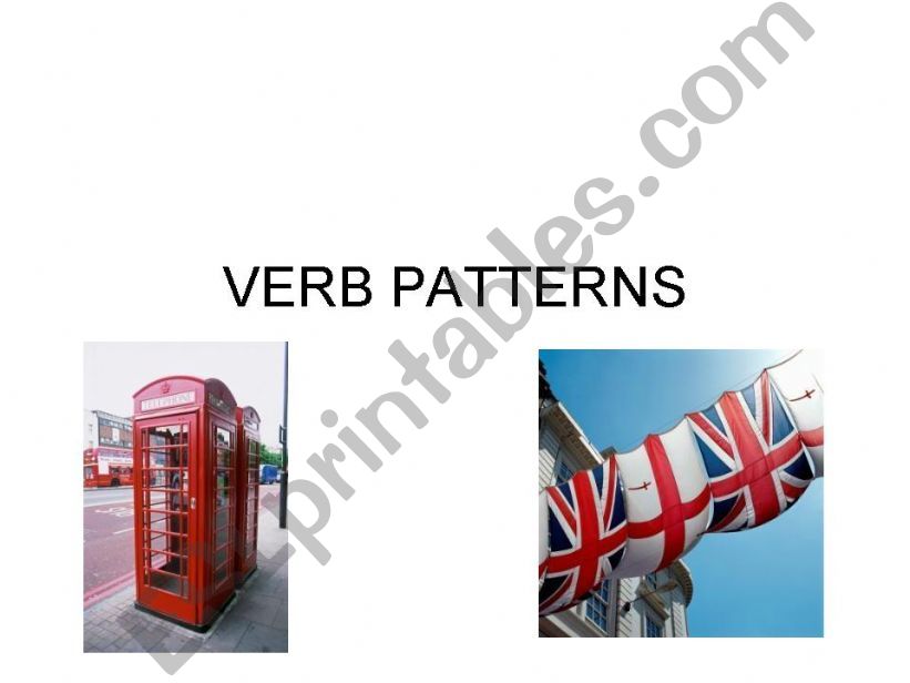 Verb patterns powerpoint