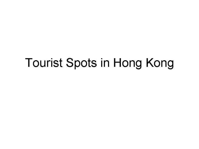 Tourist spots in HongKong powerpoint