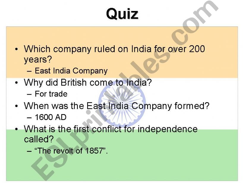 Revolt of 1857 powerpoint