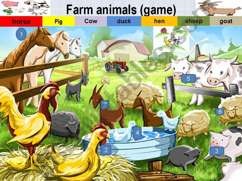 game....farm animals powerpoint
