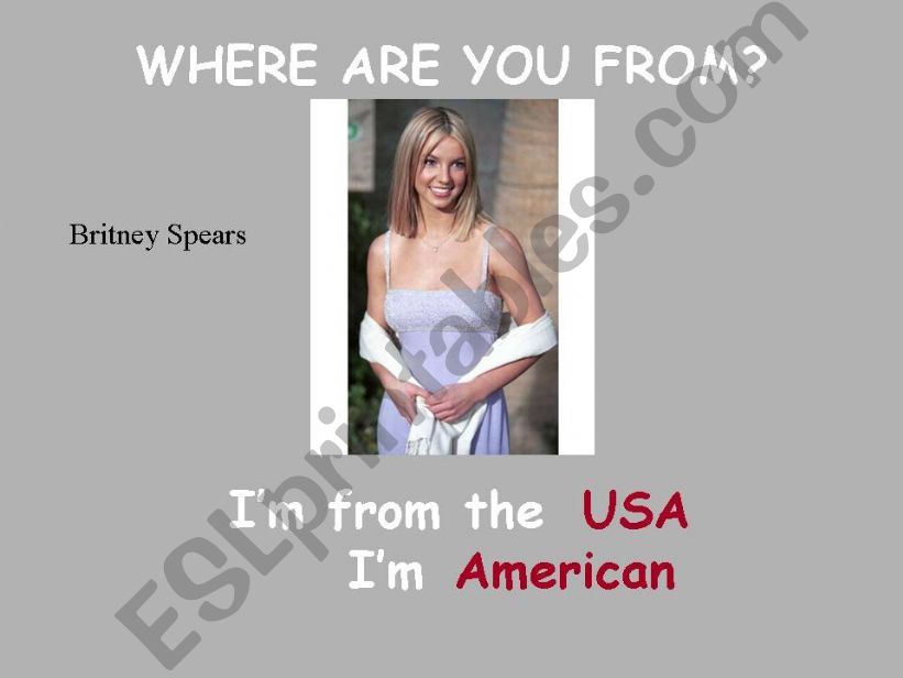WHERE ARE YOU FROM?4/4 powerpoint