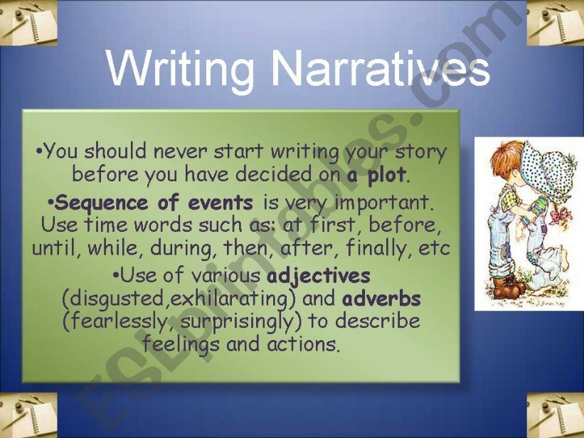 Writing narratives powerpoint