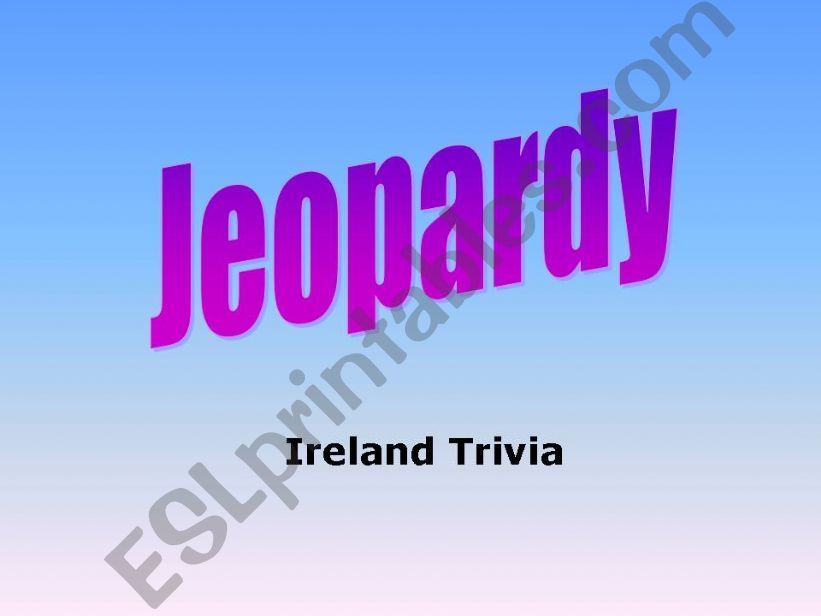 Ireland Trivia powerpoint