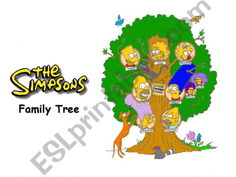 The Simpsons Family Tree pt 1 powerpoint