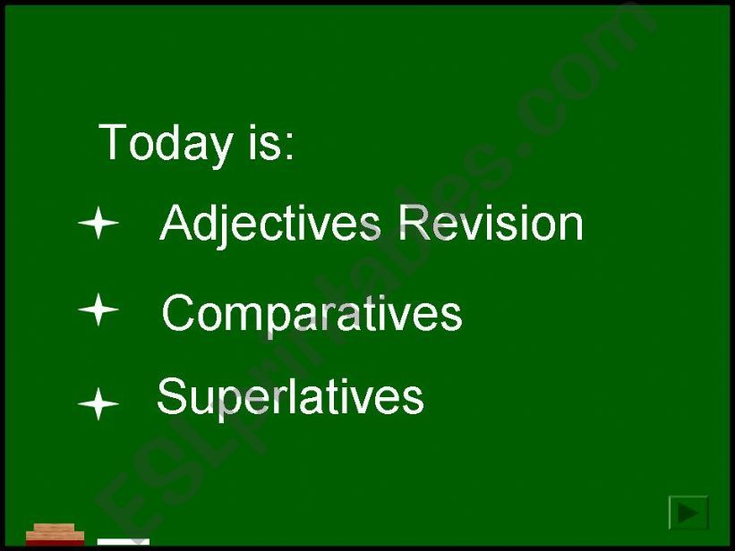 adjectives revision, comparison and superlatives explanation part A