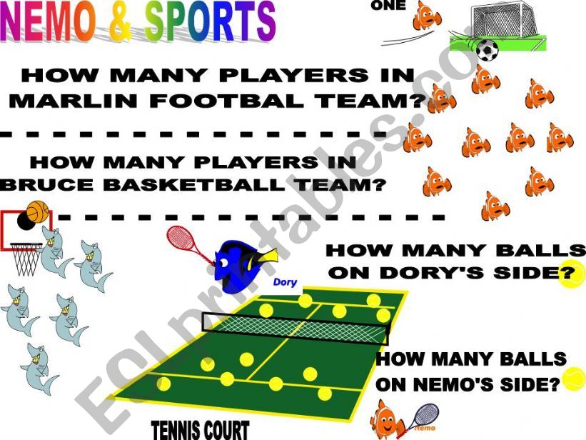 Nemo and friends play sports powerpoint