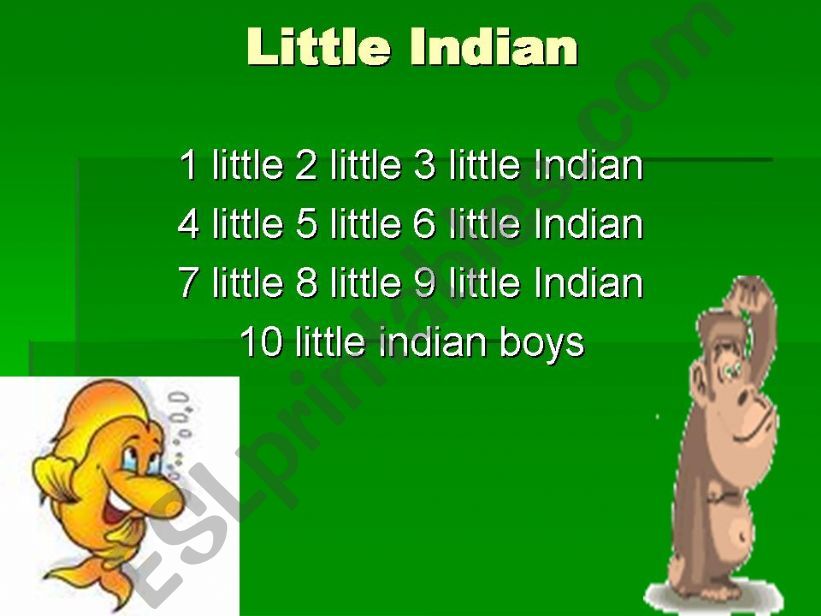 little indian song powerpoint