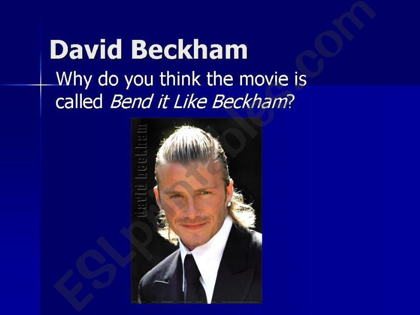 Bend it Like Beckham powerpoint