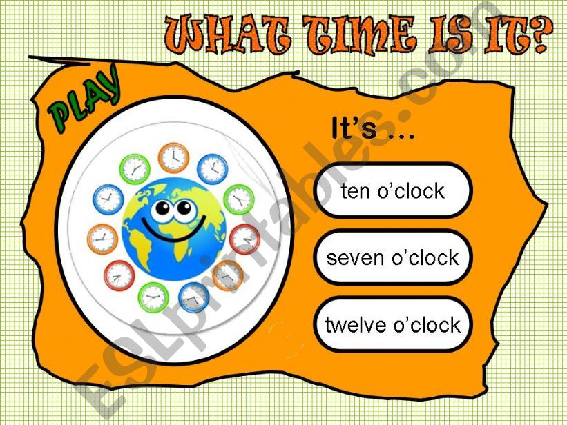 WHAT TIME IS IT? GAME powerpoint