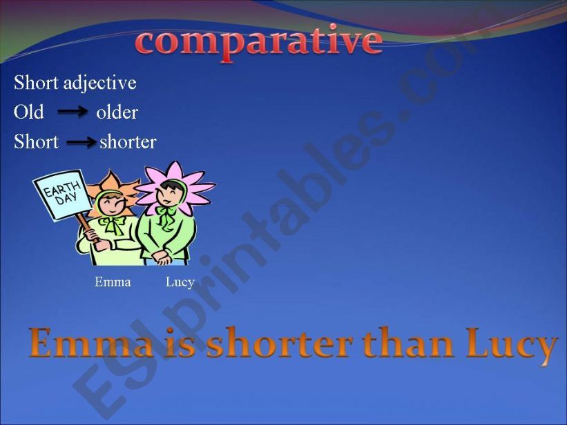 Comparative (short adjectives)
