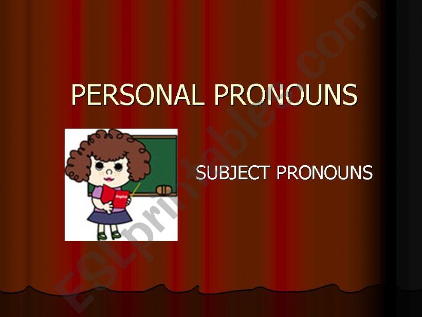 PERSONAL PRONOUNS powerpoint