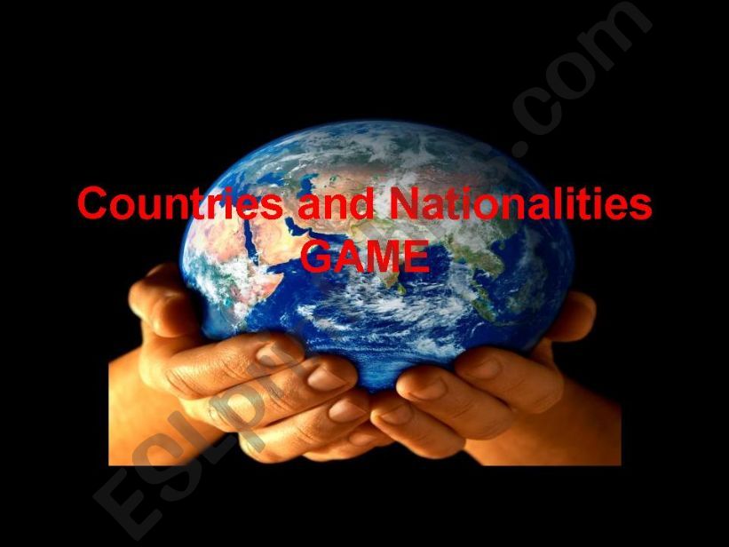 Countries and nationalities Part I