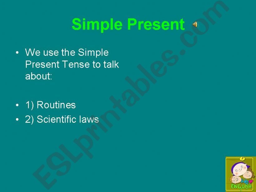 SIMPLE PRESENT powerpoint