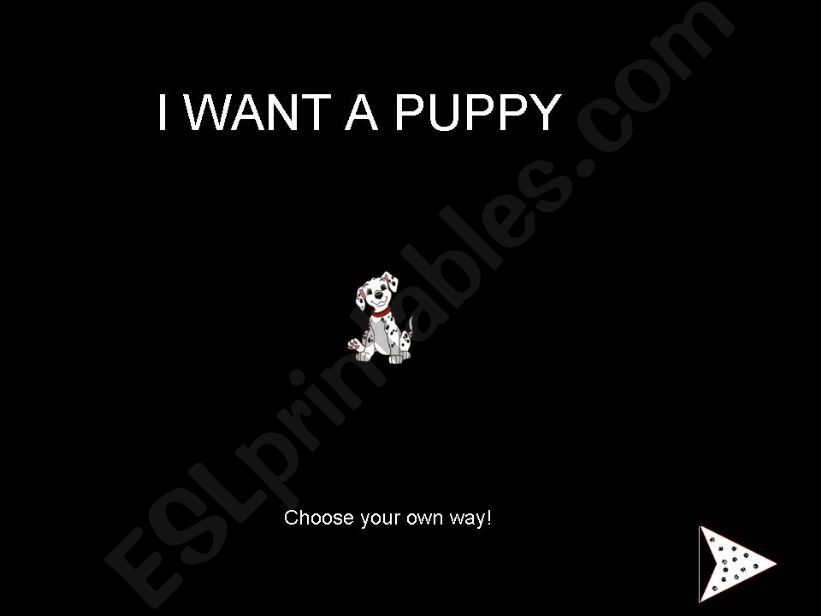 I Want a Puppy - Choose your own way story